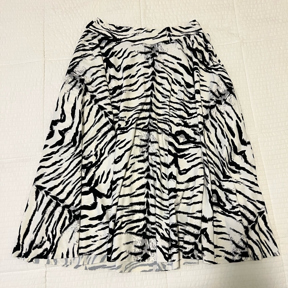 Exotica Athletica Animal Print Midi Skater Skirt
